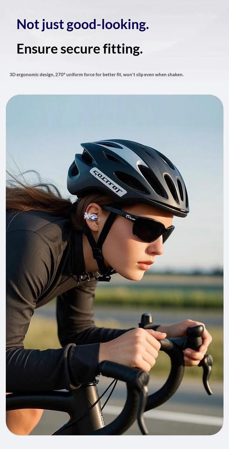 JS680 TWS Earbuds Clip Wireless Headset with Voice Control Long Battery Life-Running Sports Comfortable Earphone