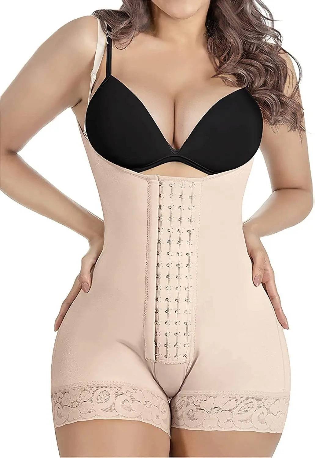 4 Rows Hooks Waist Trainer Corset for Women, Ultra-Thin High Compression Tummy Control & Butt Lifting Body Shaper, Slimming