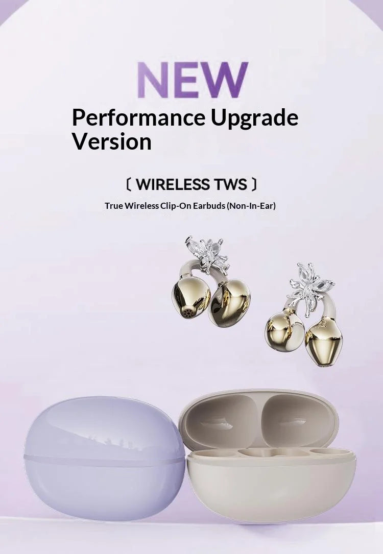 JS680 TWS Earbuds Clip Wireless Headset with Voice Control Long Battery Life-Running Sports Comfortable Earphone