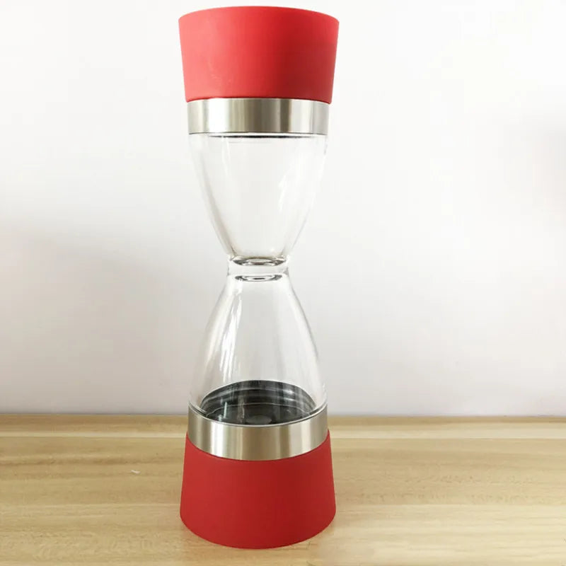 2 in 1 Hourglass Shape Manual Salt Pepper Mill Spice Grinder Pepper Shaker  Salt and Pepper Grinder Kitchen Gadgets Cooking Tool