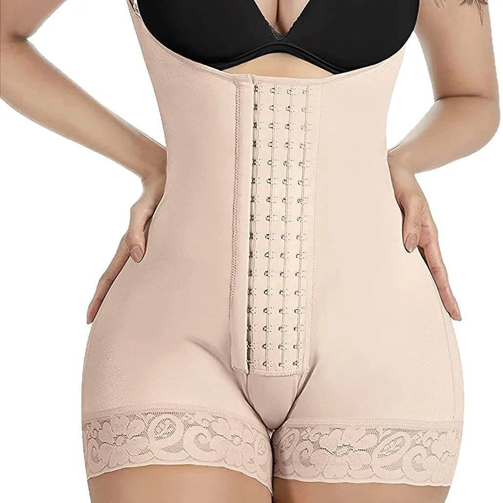4 Rows Hooks Waist Trainer Corset for Women, Ultra-Thin High Compression Tummy Control & Butt Lifting Body Shaper, Slimming