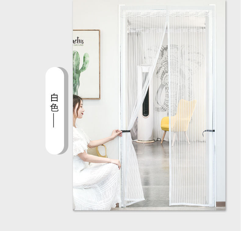 Anti-mosquito Door Curtain Magnetic Velcro Summer Screen Door Window Screen Self-Absorbing Magnet Non-Punch Partition Curtain Silent Door Curtain