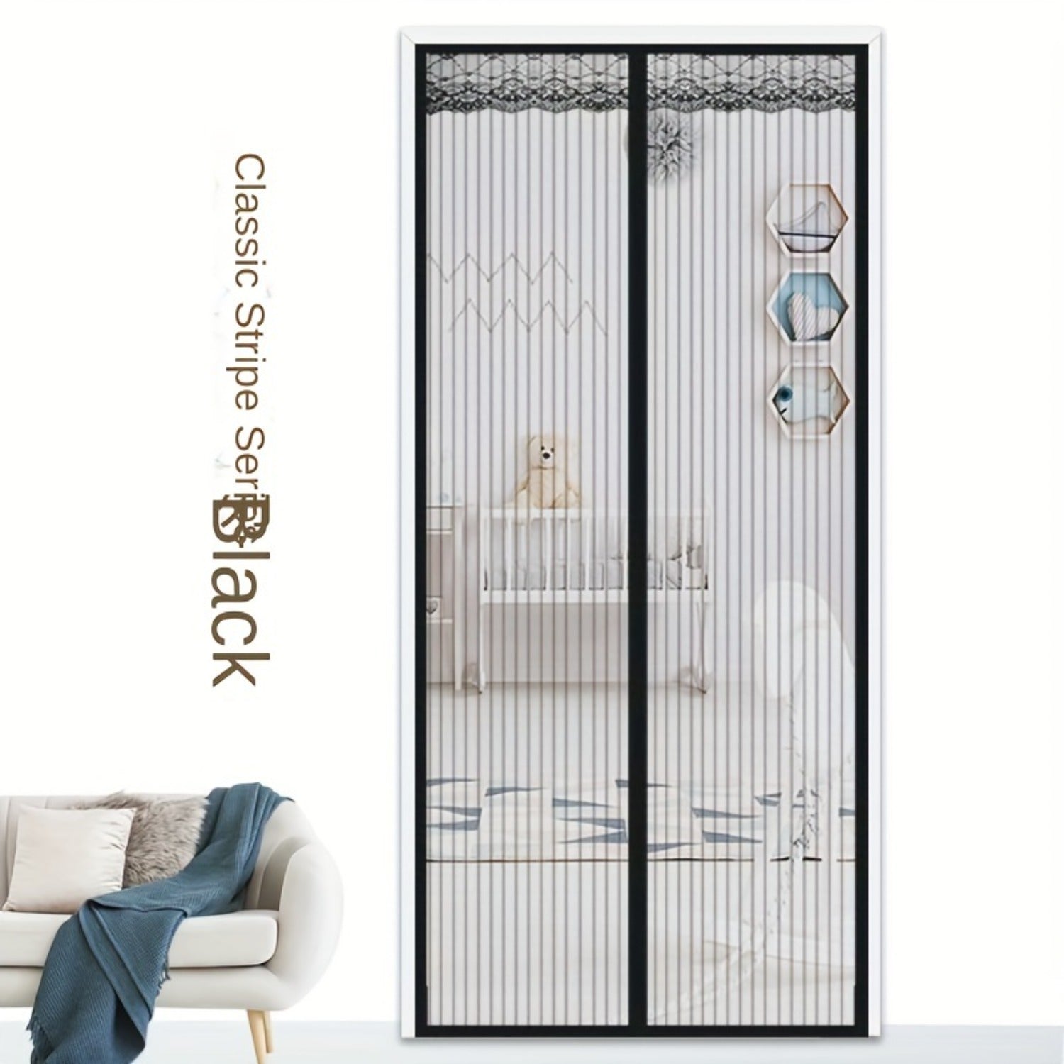 Anti-mosquito Door Curtain Magnetic Velcro Summer Screen Door Window Screen Self-Absorbing Magnet Non-Punch Partition Curtain Silent Door Curtain