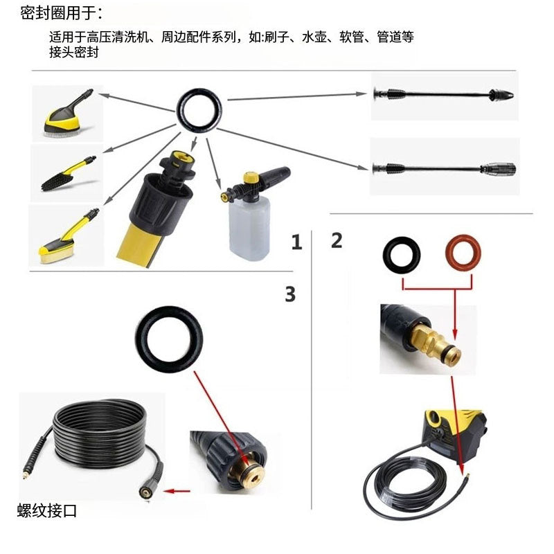 Adapt to Karche Karcher Kach Steam Cleaner SC1/2/3/4/7 Small Round Brush Mirror Brush Nozzle Accessories