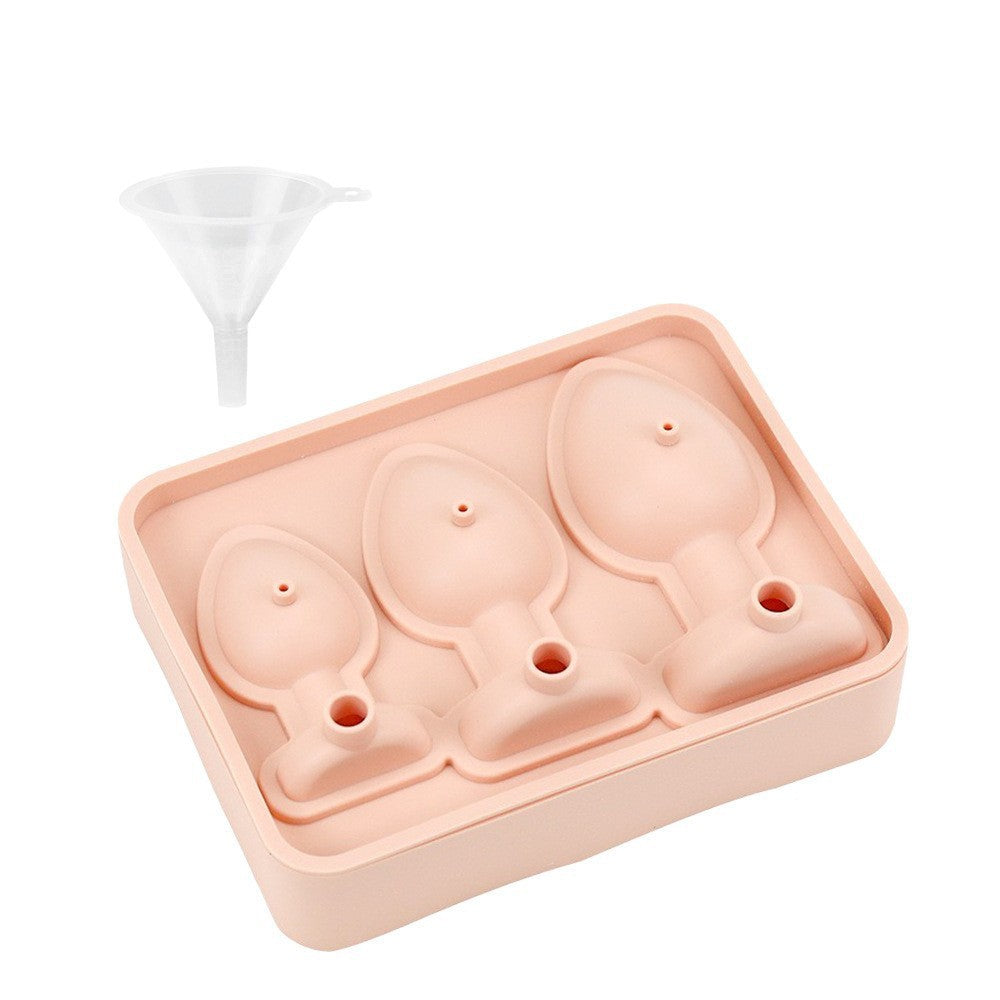 Creative Silicone Ice Tray Mold Party Whiskey Spoof Shape Mold Household Food Grade Ice Film with Funnel