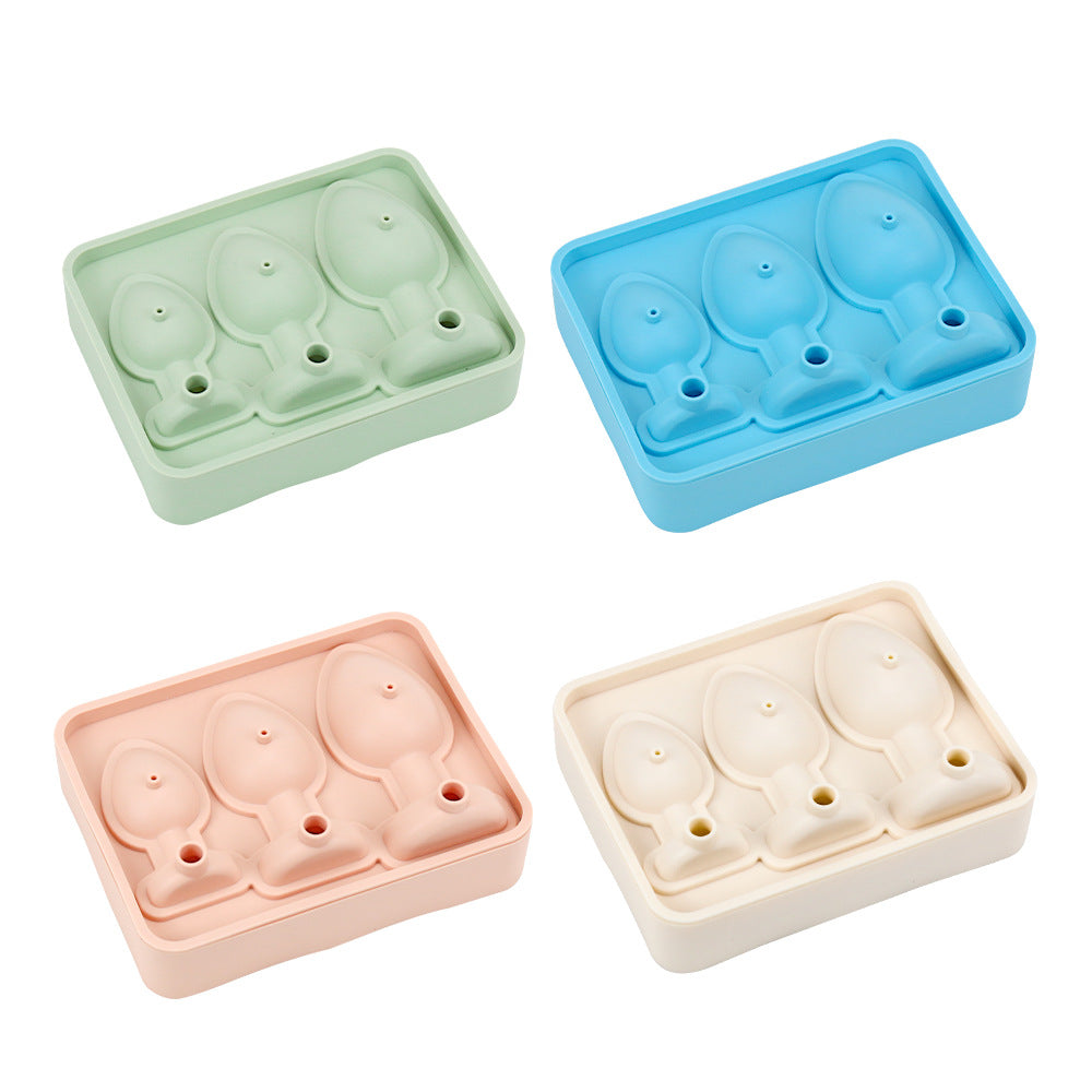Creative Silicone Ice Tray Mold Party Whiskey Spoof Shape Mold Household Food Grade Ice Film with Funnel