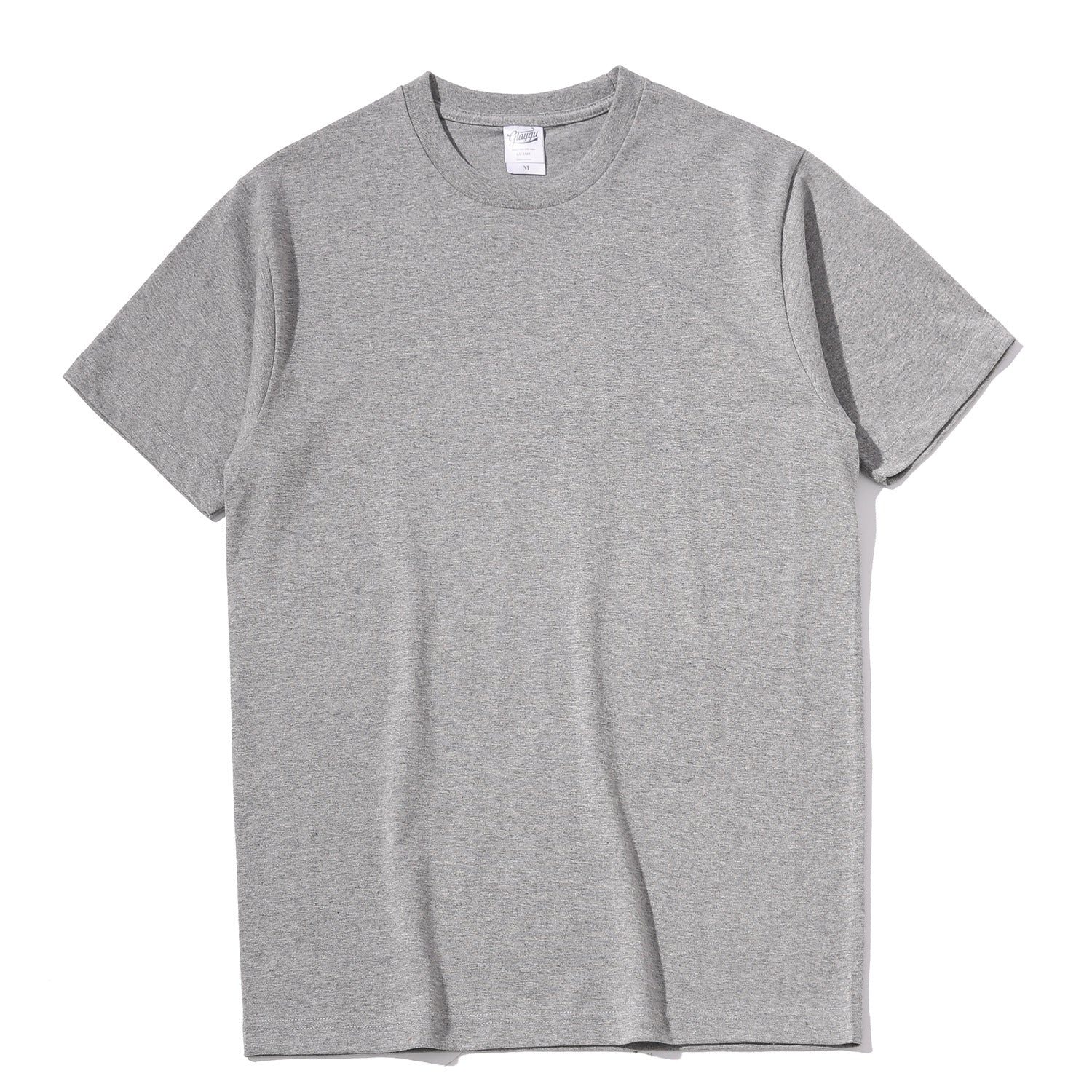 230g 40 Count Xinjiang Combed Cotton Heavyweight Pure Cotton Short-Sleeved T-Shirt for Men and Women Pure Color Round Neck White T-Shirt Bottoming Shirt
