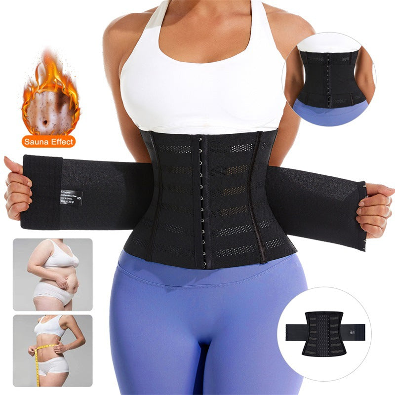 Cross-border Double-layer Strong Pressurized Abdominal Belt Sports Postpartum Waist Tight Shaping Shaping Belly Shaping Waist Seal