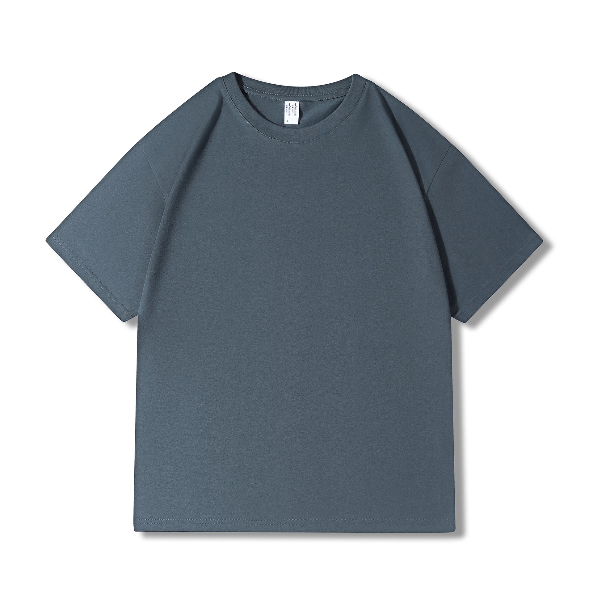 230g 40 Count Xinjiang Combed Cotton Heavyweight Pure Cotton Short-Sleeved T-Shirt for Men and Women Pure Color Round Neck White T-Shirt Bottoming Shirt
