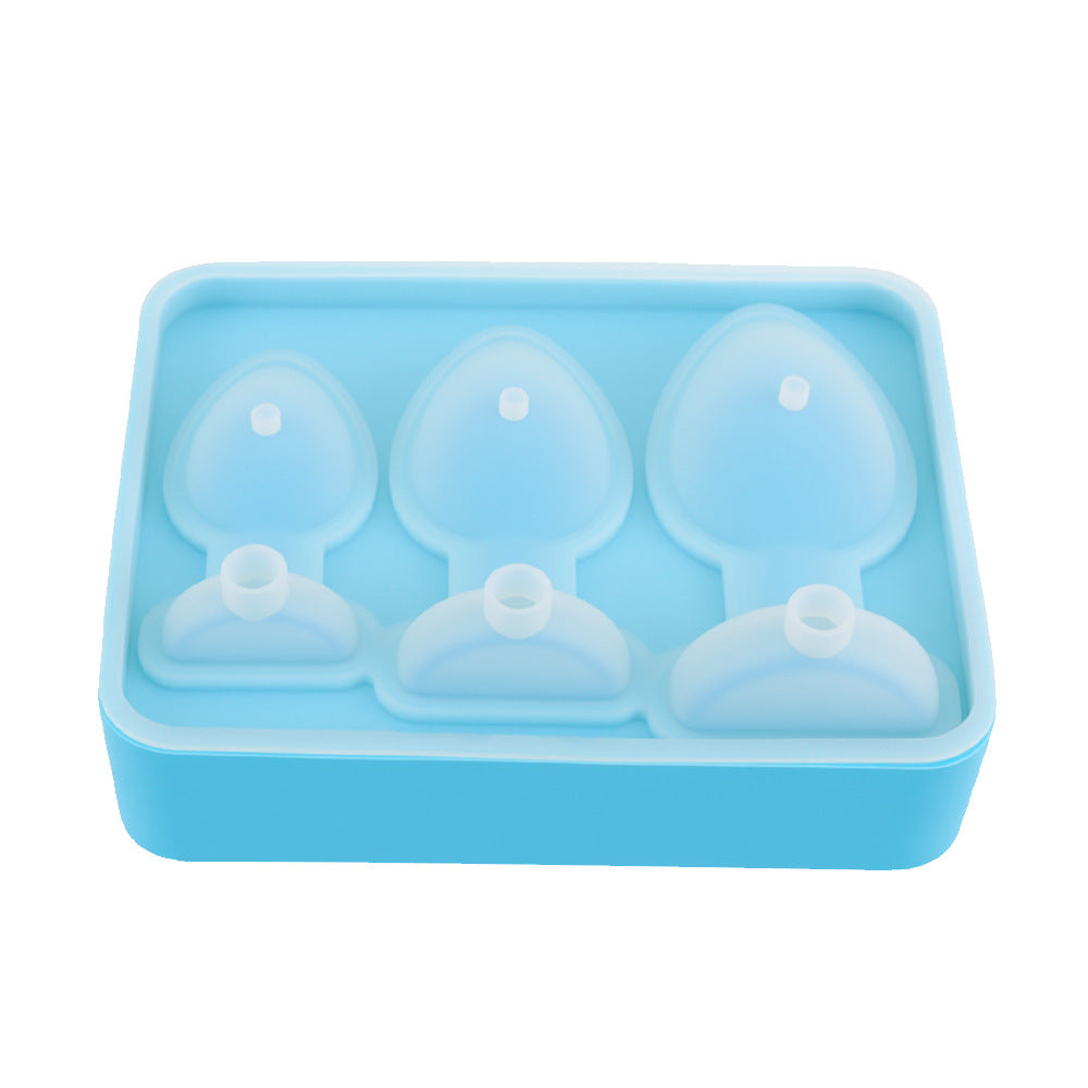 Creative Silicone Ice Tray Mold Party Whiskey Spoof Shape Mold Household Food Grade Ice Film with Funnel
