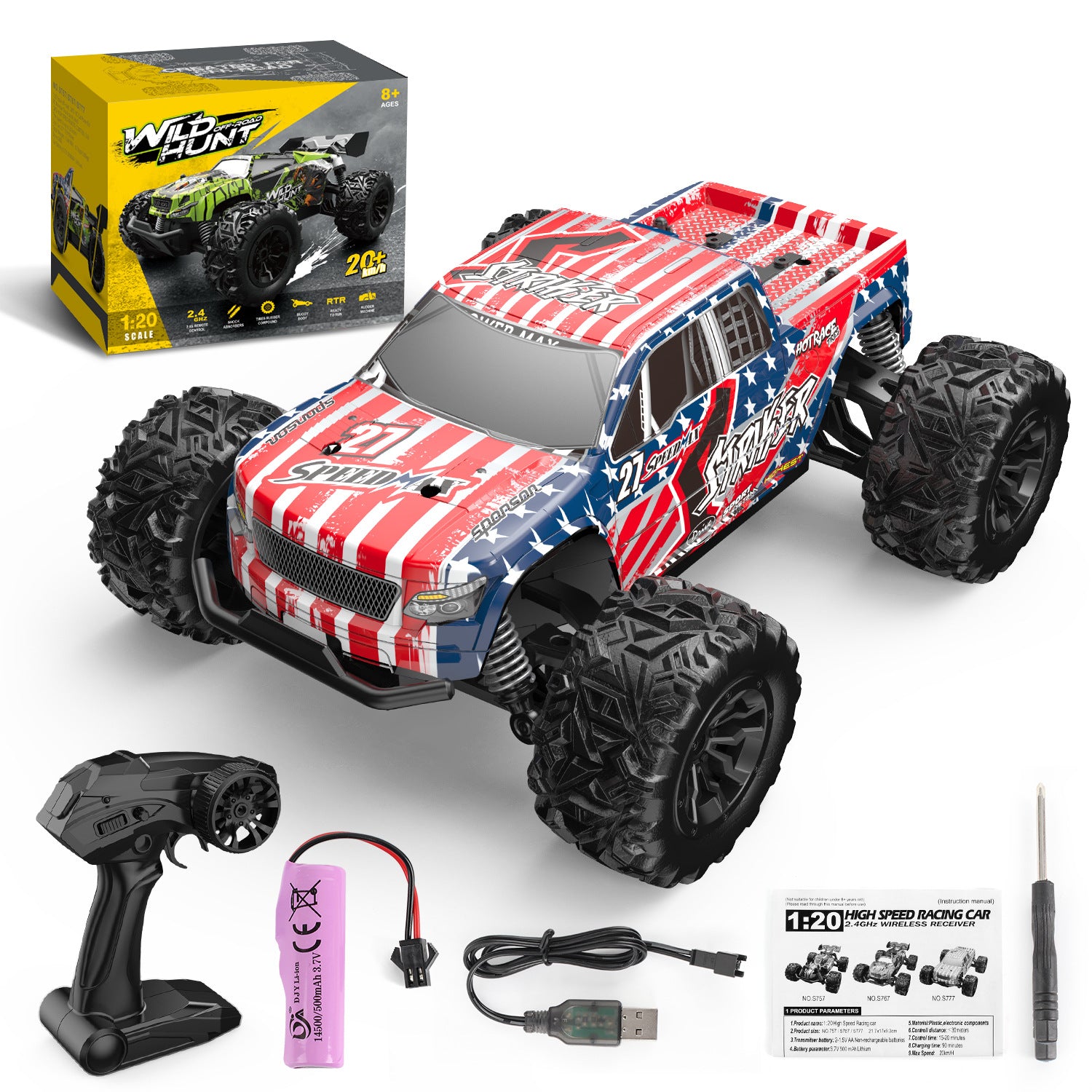 Cross-border hot 1:20 remote control off-road vehicle drift racing car climbing RCcar children's toy car 3C certification