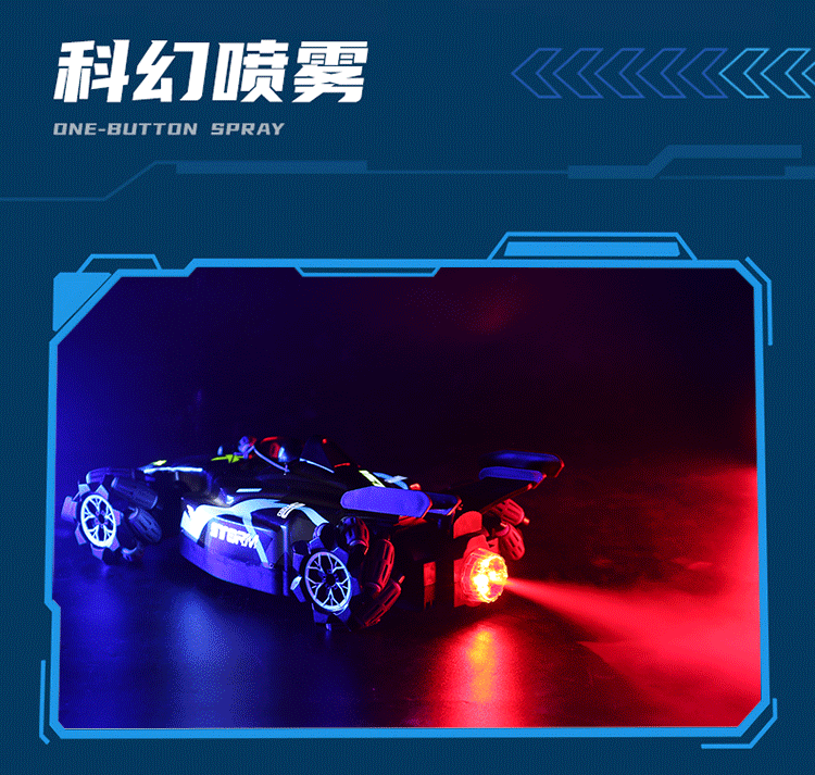 Boys 2.4g Remote Control Car Kidsren's F1 Spray Stunt Drift Racing Four-Wheel Drive High-Speed Competitive Toy Car Wholesale