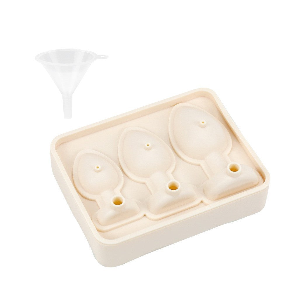 Creative Silicone Ice Tray Mold Party Whiskey Spoof Shape Mold Household Food Grade Ice Film with Funnel
