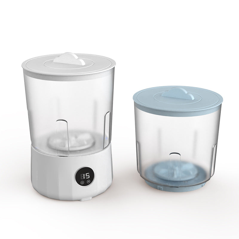 2L Fully Automatic Underwear Washing Machine, Small Double-Tub Washing Cup, Wireless Portable Washing Machine for Washing Socks and Underwear