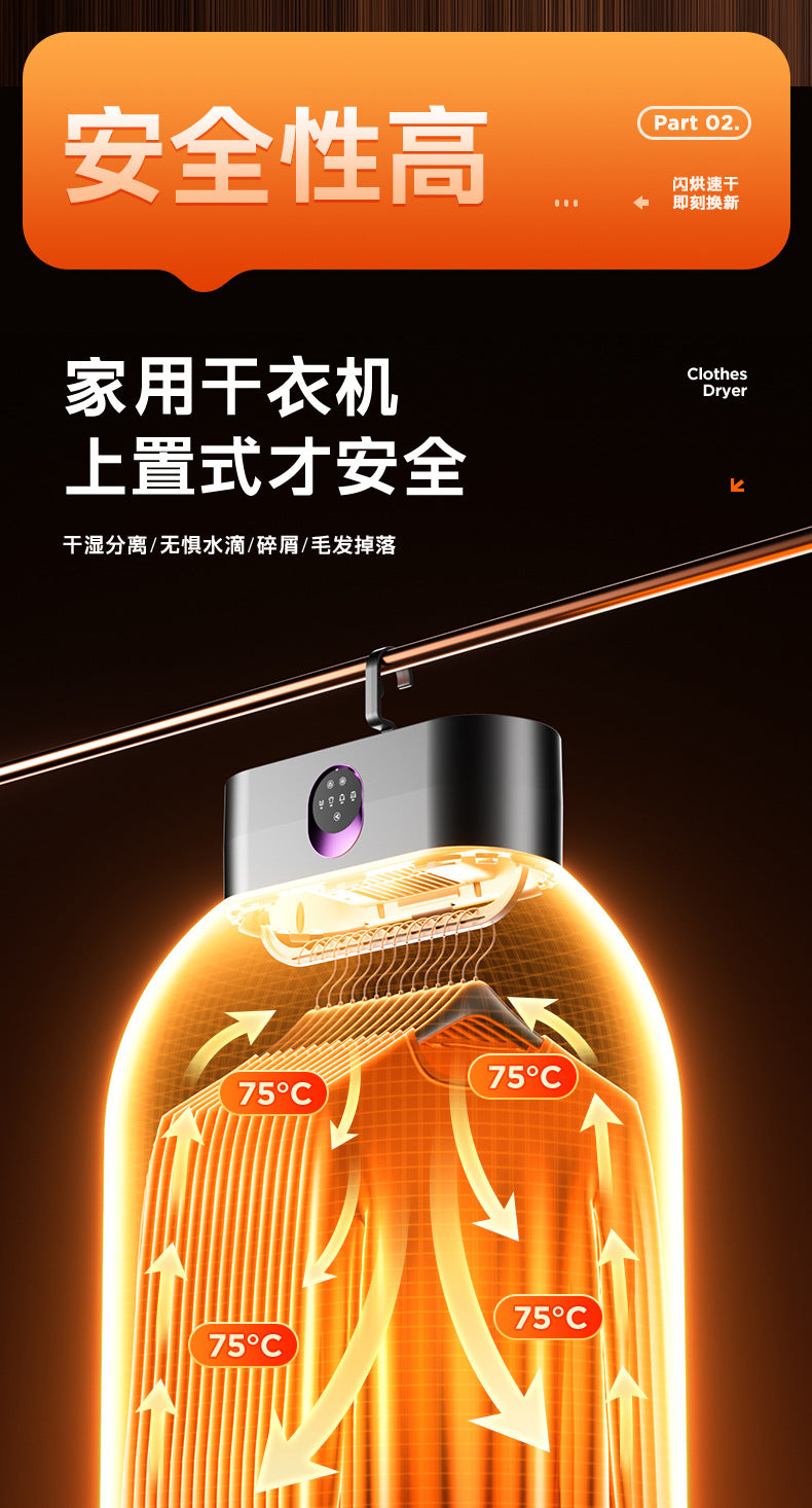 2025 New Model Small Clothes Dryer for Home Use, Dormitory, Baby, Foldable Portable Windbreaker Dryer