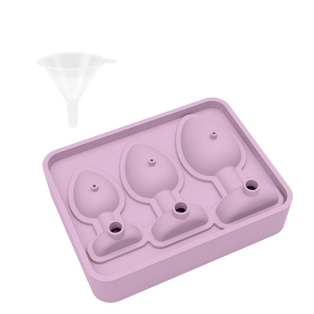 Creative Silicone Ice Tray Mold Party Whiskey Spoof Shape Mold Household Food Grade Ice Film with Funnel