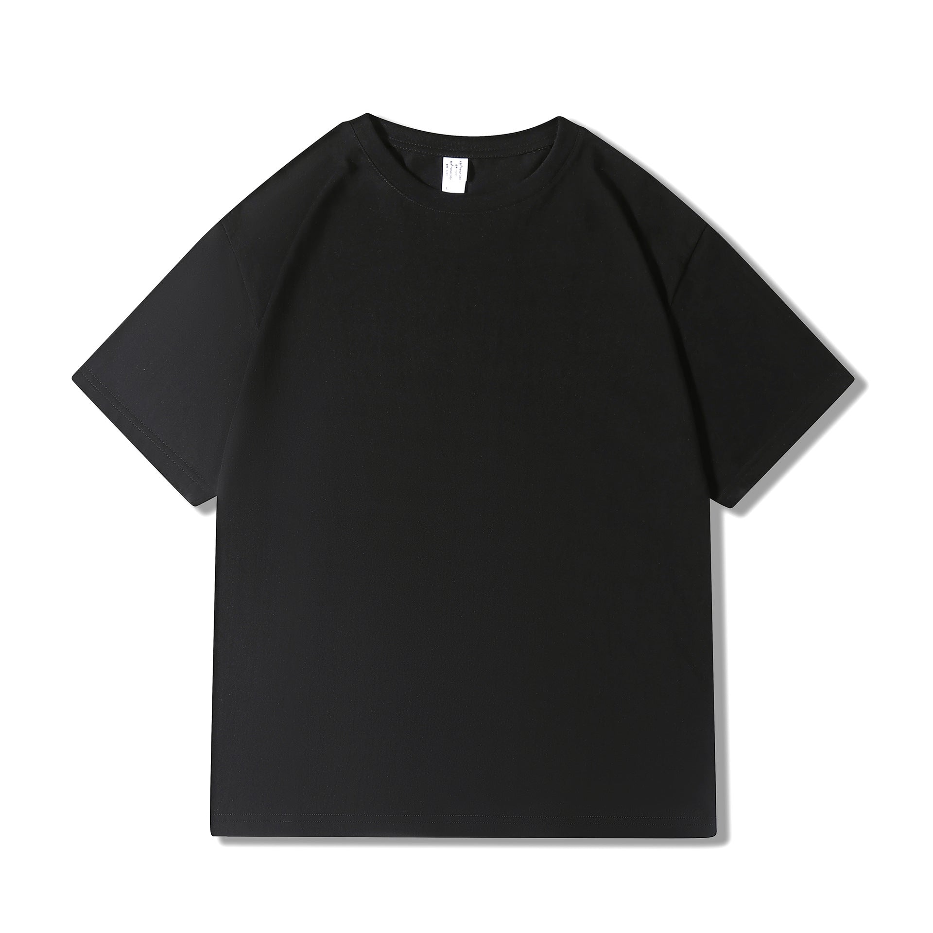 230g 40 Count Xinjiang Combed Cotton Heavyweight Pure Cotton Short-Sleeved T-Shirt for Men and Women Pure Color Round Neck White T-Shirt Bottoming Shirt