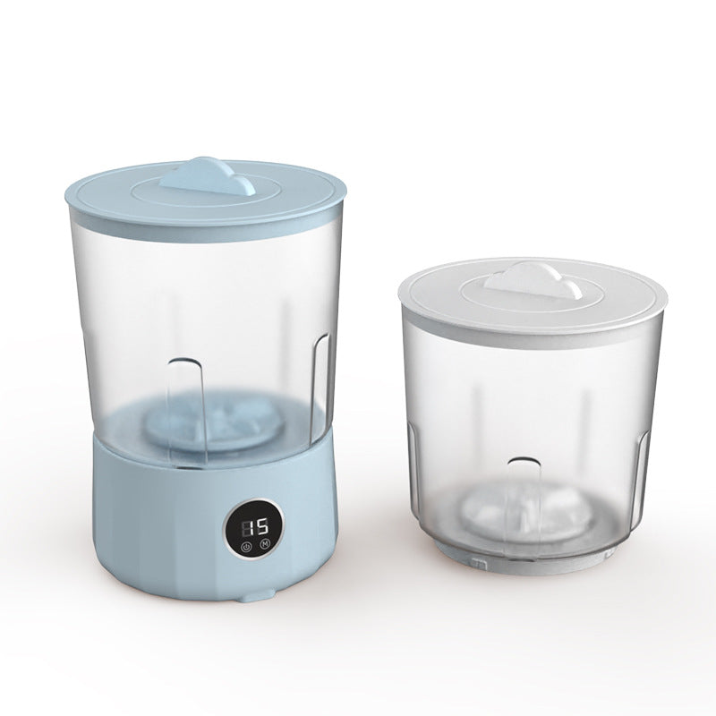 2L Fully Automatic Underwear Washing Machine, Small Double-Tub Washing Cup, Wireless Portable Washing Machine for Washing Socks and Underwear