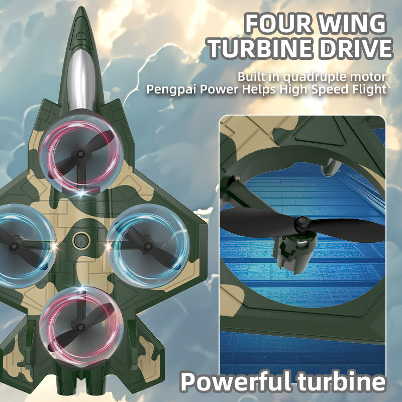 Cross-border new product remote control fighter four-channel suspension drone tumbling stunt toy foam drone