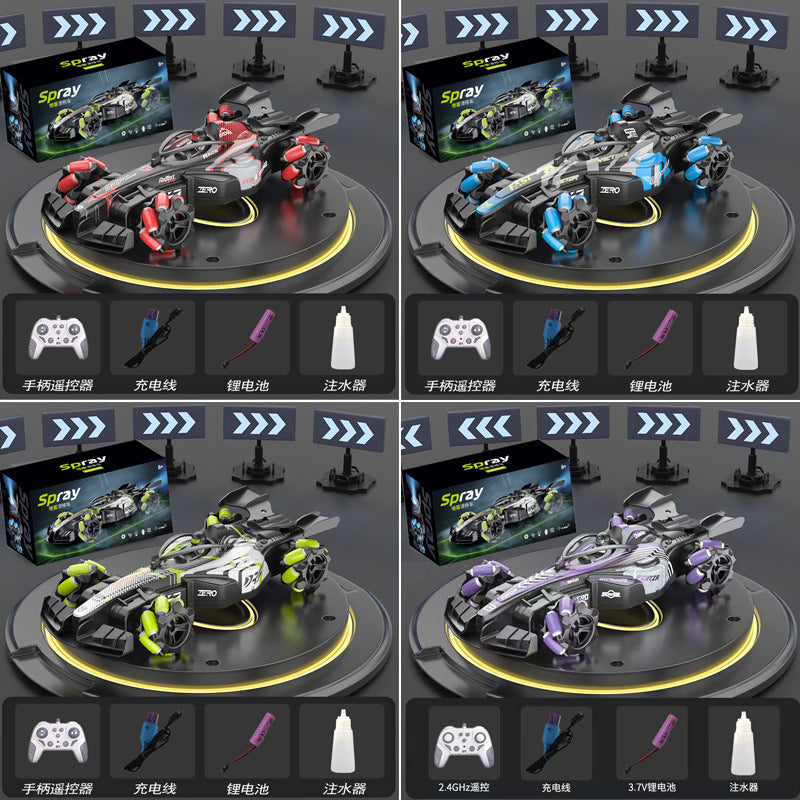 Boys 2.4g Remote Control Car Kidsren's F1 Spray Stunt Drift Racing Four-Wheel Drive High-Speed Competitive Toy Car Wholesale