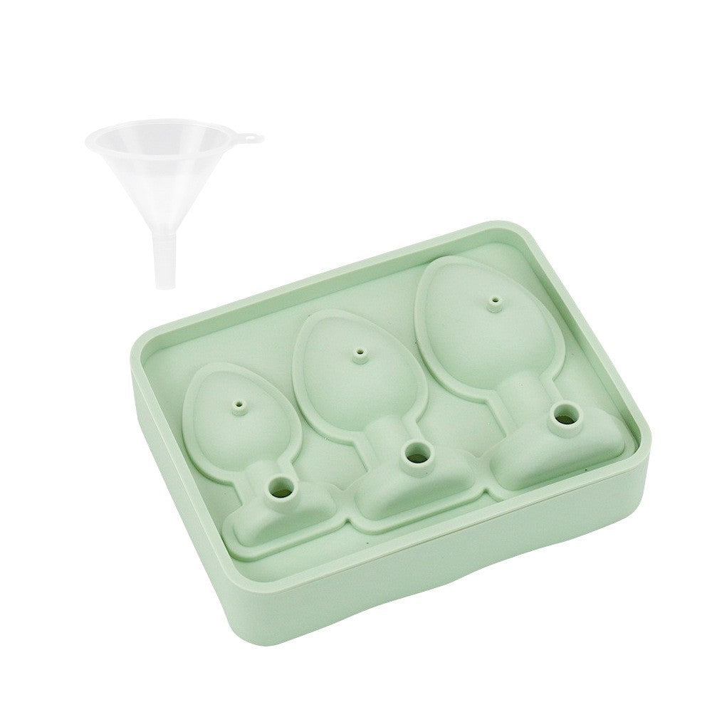 Creative Silicone Ice Tray Mold Party Whiskey Spoof Shape Mold Household Food Grade Ice Film with Funnel