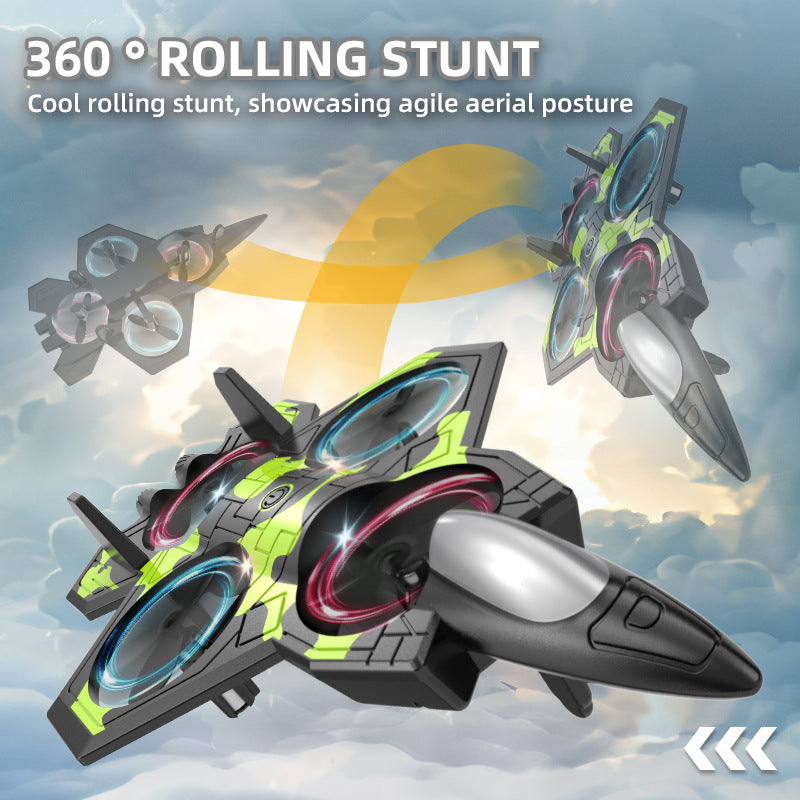 Cross-border new product remote control fighter four-channel suspension drone tumbling stunt toy foam drone