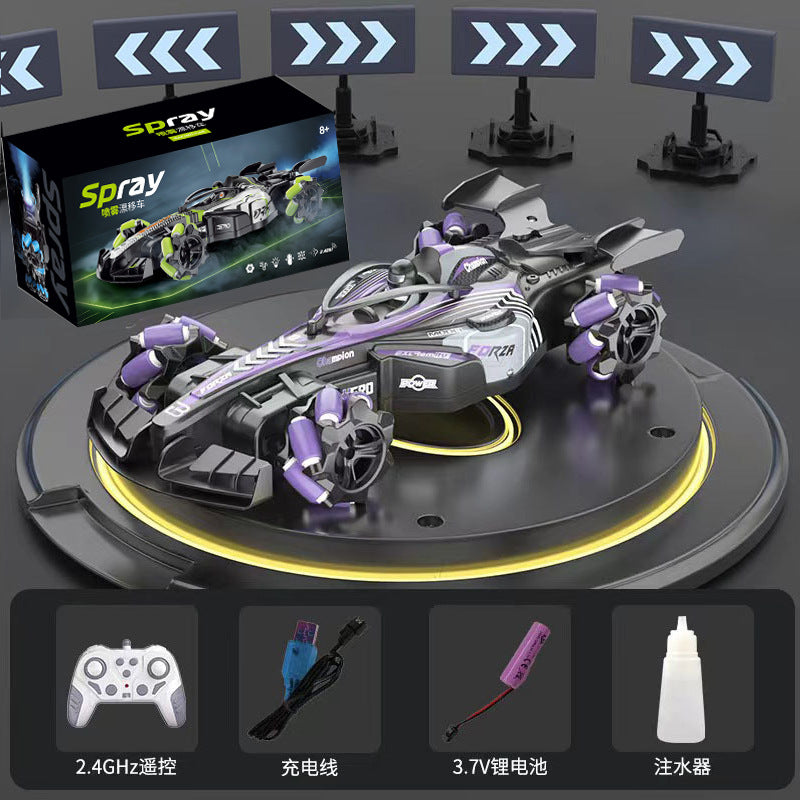 Boys 2.4g Remote Control Car Kidsren's F1 Spray Stunt Drift Racing Four-Wheel Drive High-Speed Competitive Toy Car Wholesale