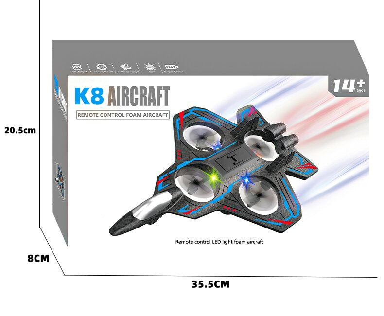 Cross-border new product remote control fighter four-channel suspension drone tumbling stunt toy foam drone