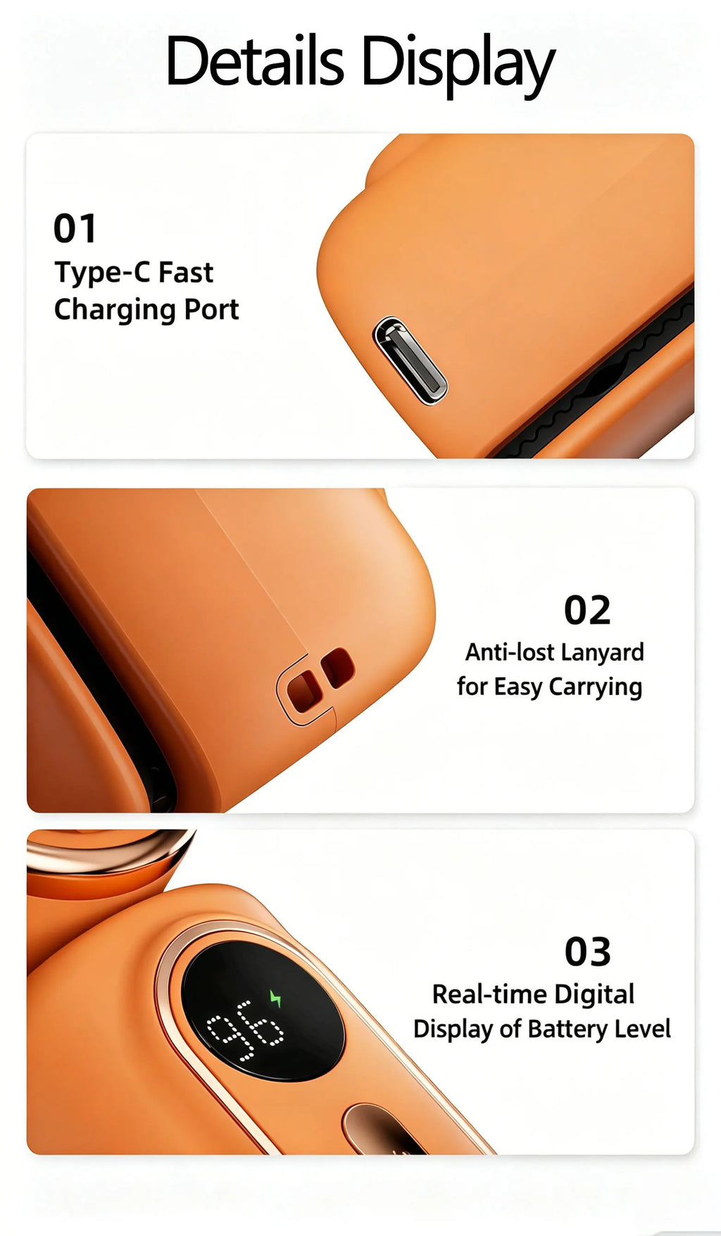 Portable Handheld Fan Mini Clip Fan Umbrella Holder Function Rotatable USB charging Compact Personal Cooling Fan Outdoor Camping
