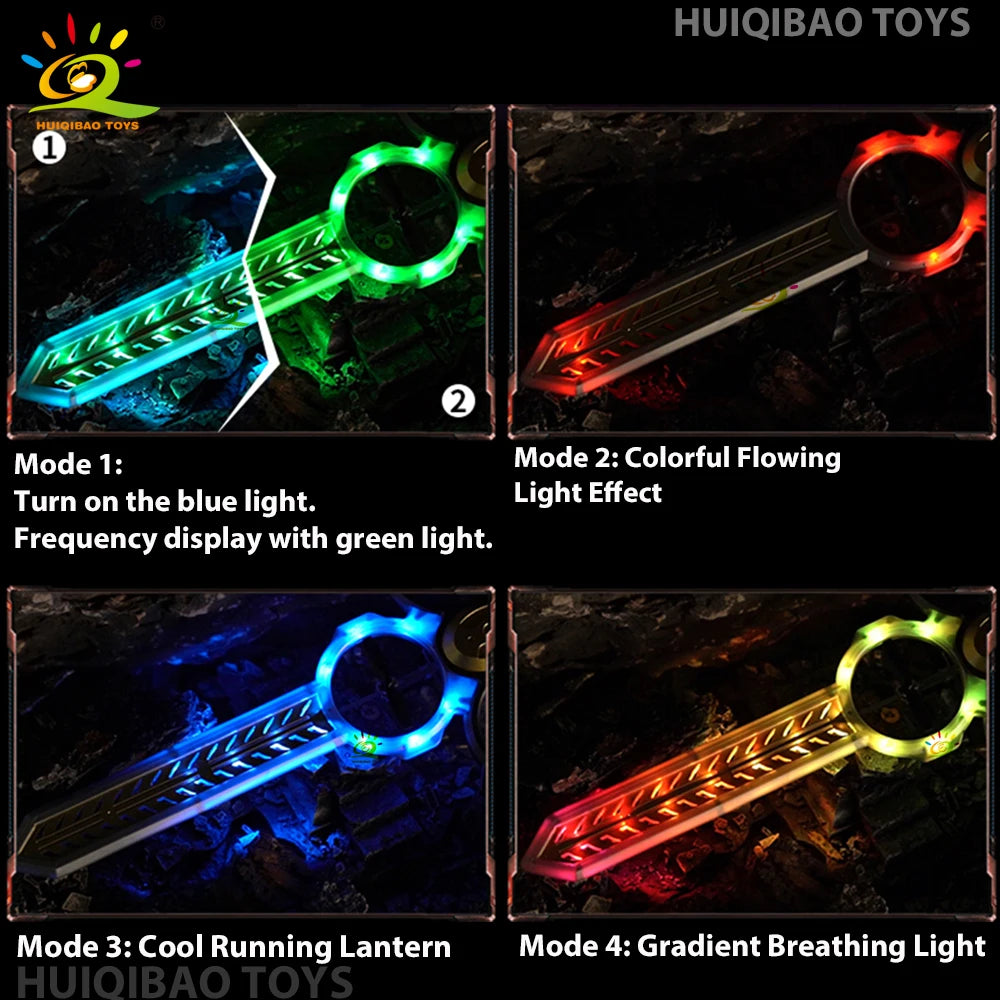 Remote-Controlled Flying Sword Drone with Cool Lights Controlled by Remote or Watch Fingertip-Operated Toy Perfect Gift for Guys