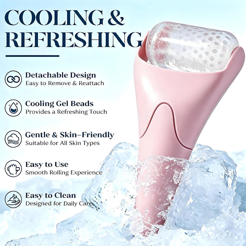 Ice Roller for Face and Gua Sha Facial Tool Set, Facial Tools for Puffiness and Redness Reducing Skin Care Routine, Self Care
