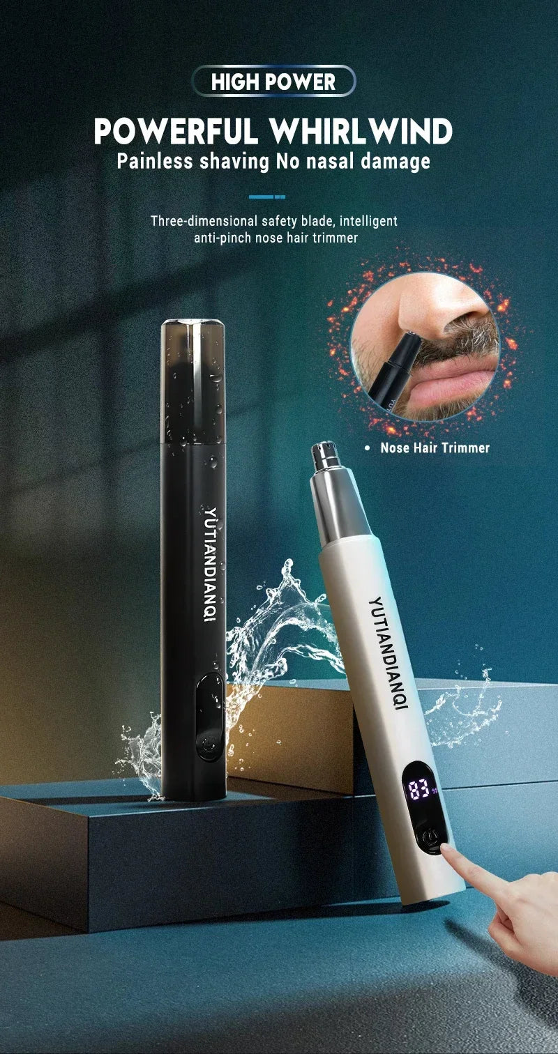 Portable Electric Nose Hair Trimmer USB charging Nose Ears Hair Eyebrow Trimmer for Men Rechargeable Painless set