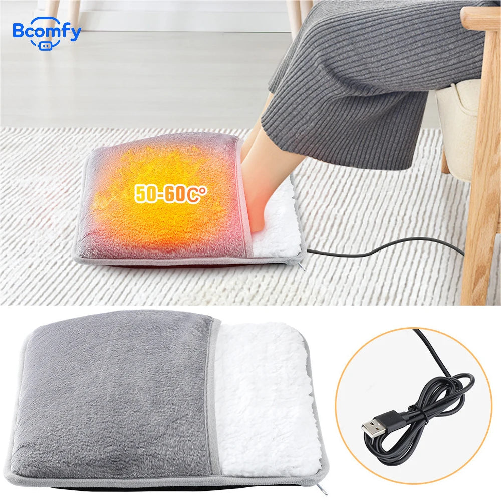 Foot Warmer Winter Electric Foot Heating Pad Soft Flannel Washable Foot Warmer Constant Temperature Heating Foot Warming Mat