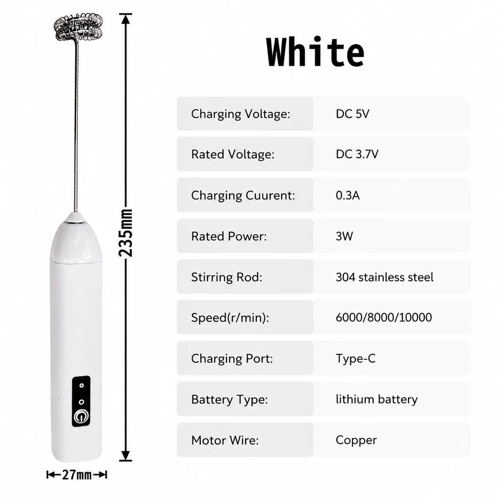 Electric Coffee Milk Foaming Mixer Coffee Creamer Whisk Handheld Egg Beater Froth Mixer Kitchen Automatic Kitchen Whisk Tools