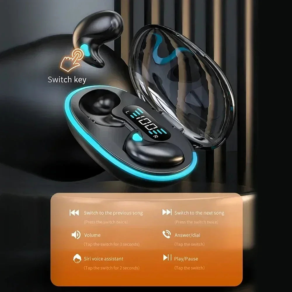 Sleeping Earbuds Wireless Mini Headphones For Work TWS Bluetooth Earphone Stereo Hidden Headsets with Mic HD Call Waterproof X55
