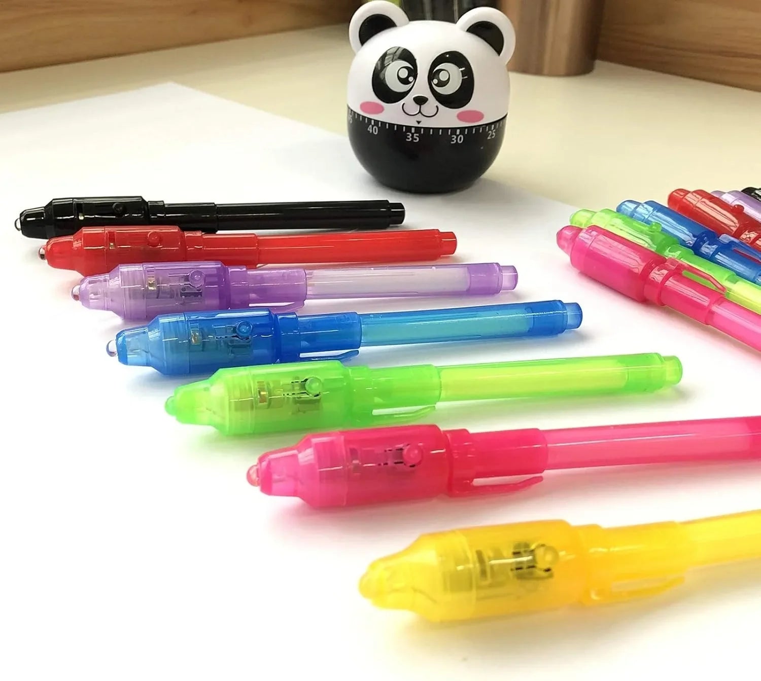 4-12pcs Invisible Ink Pen Spy Pen with UV Light Magic Marker for Secret Message Treasure Box Prizes Kids Party Favors Toys Gift