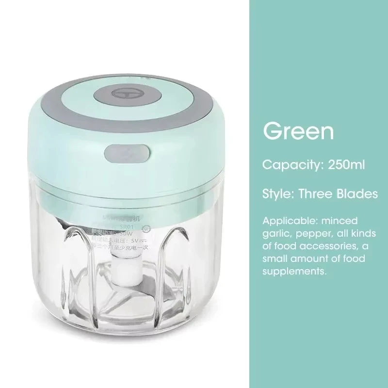 Electric Kitchen Food Chopper Mini Garlic Masher crusher USB Portable Meat Grinder Vegetable Chopper for Kitchen Gadgets