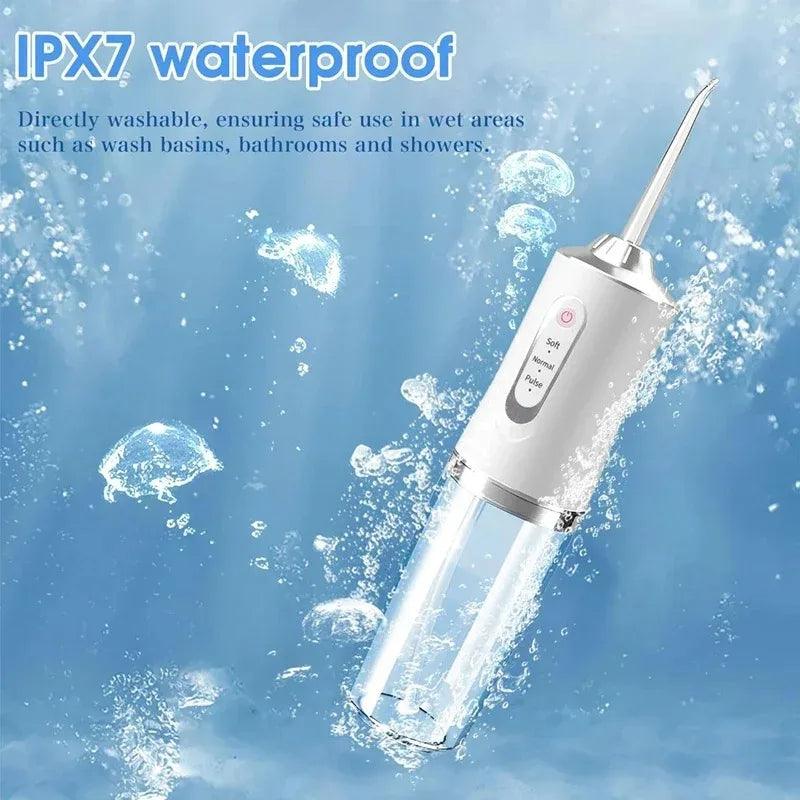 Professional Flossing Portable Electric 4Nozzle Toothbrush Combo Tonsil Stone Remover Family Oral Irrigator Water Dental Flosser