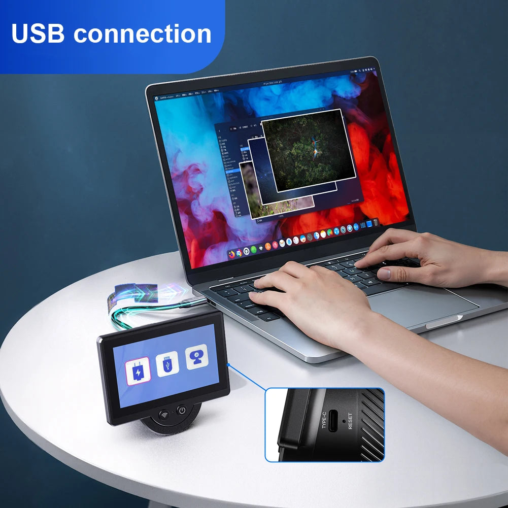 WiFi Electronic Eyepiece 1080P Telescope Camera Eyepiece with 4.3 Inch IPS Screen for Astronomical Telescope Accessories