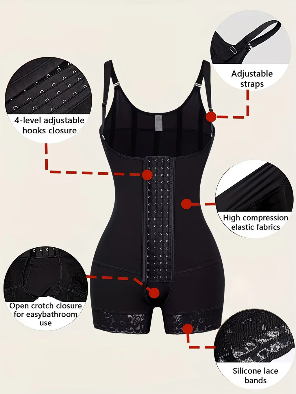 1 PC Women Colombian Shapewear Tummy Control Bodysuits, Shapewear ,Women's Shapewear Shorts, High Compression Body Shaper,Leggin