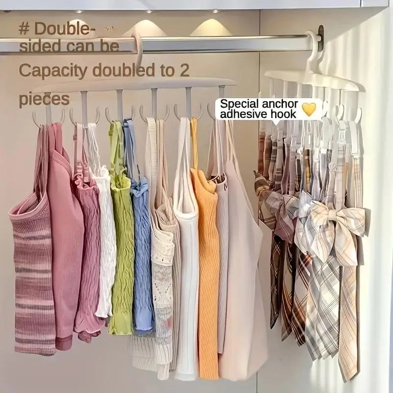 12-Hook Rotating Hanger – Space-Saving Closet Organizer for Ties, Belts, Underwear, Skirts | Portable Home & Dorm Storage