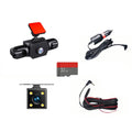 4-Lens 360° Panoramic Dash Cam, Full HD 1080P Car Driving Recorder with Front Rear Left Right Wide-angle Cameras Loop Recording