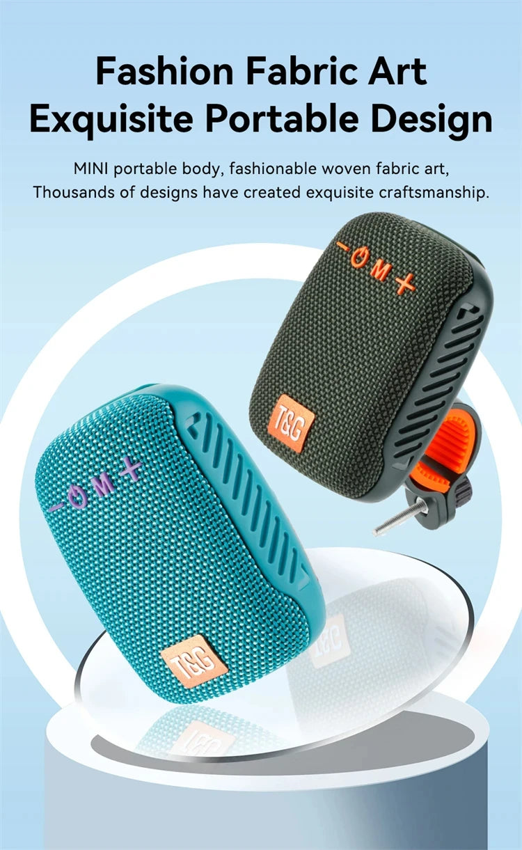 TG392 Outdoor Bicycle Bluetooth Speaker Portable Wireless Sound Box Rechargeable Handlebar Speaker Waterproof Bluetooth Speaker