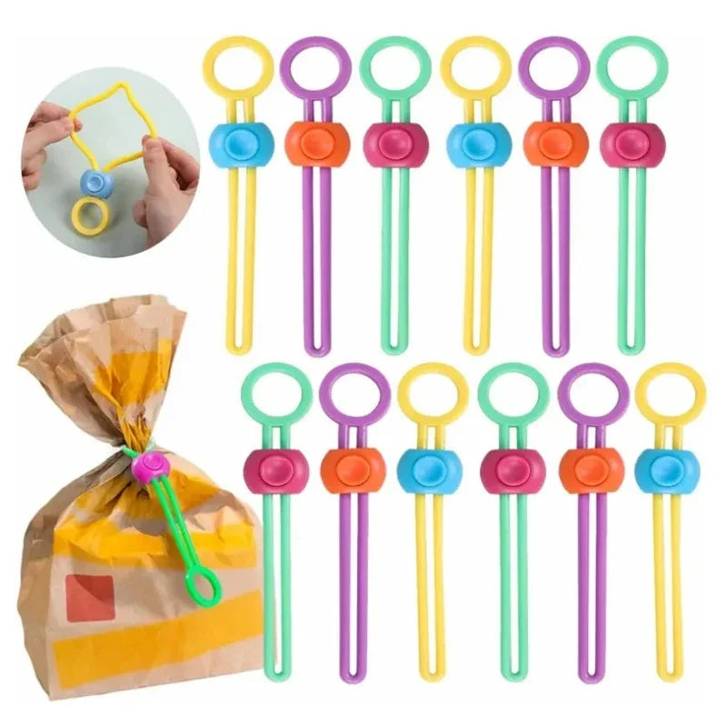 Food Bag Sealing Clip Adjustable Freshness Sealing Clips Multifunctional Sealing Rope Portable Cable Organiser Kitchen Gadgets