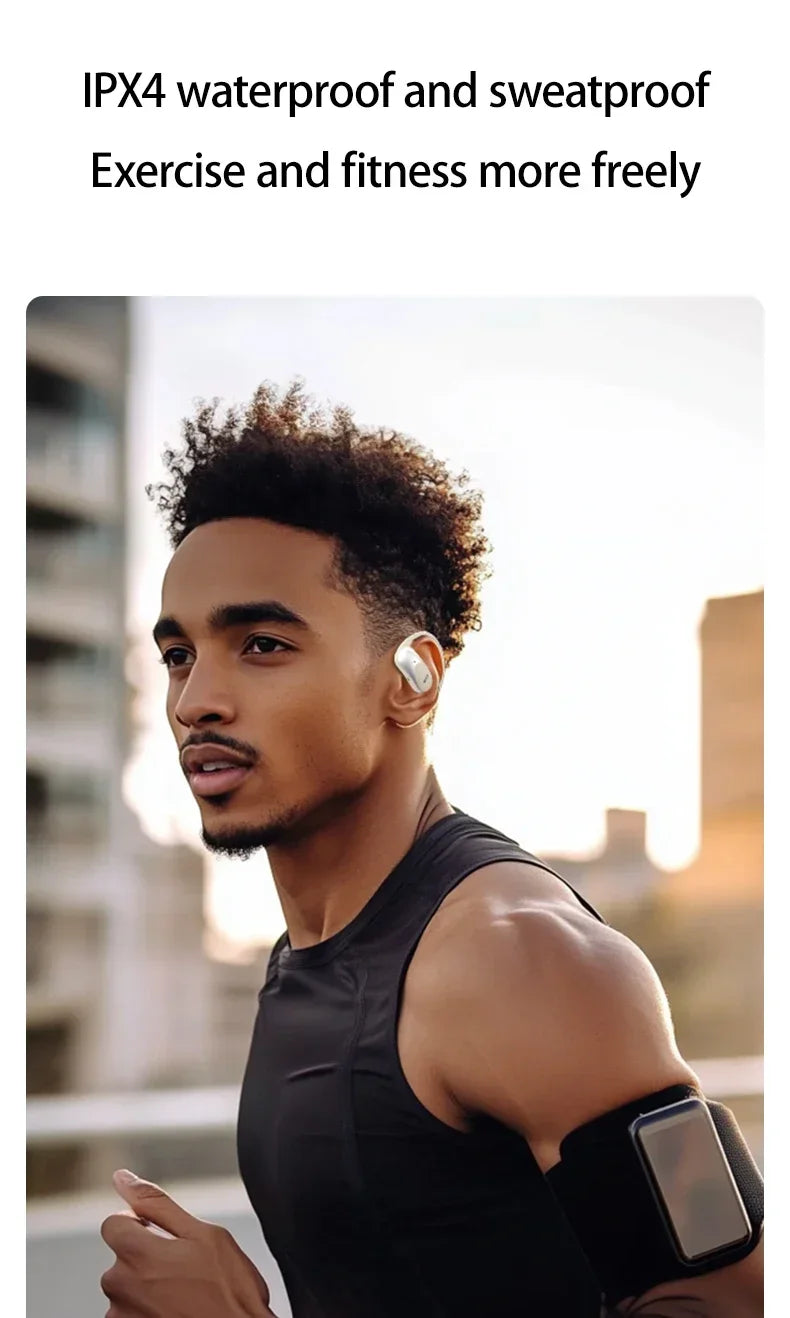 Acer OHR517 OWS Open-Ear Earphones Ear Hooks Wireless Bluetooth 5.4 Headphones Hi-Res Earphones Bass Boost Sport Earbuds 48Hrs