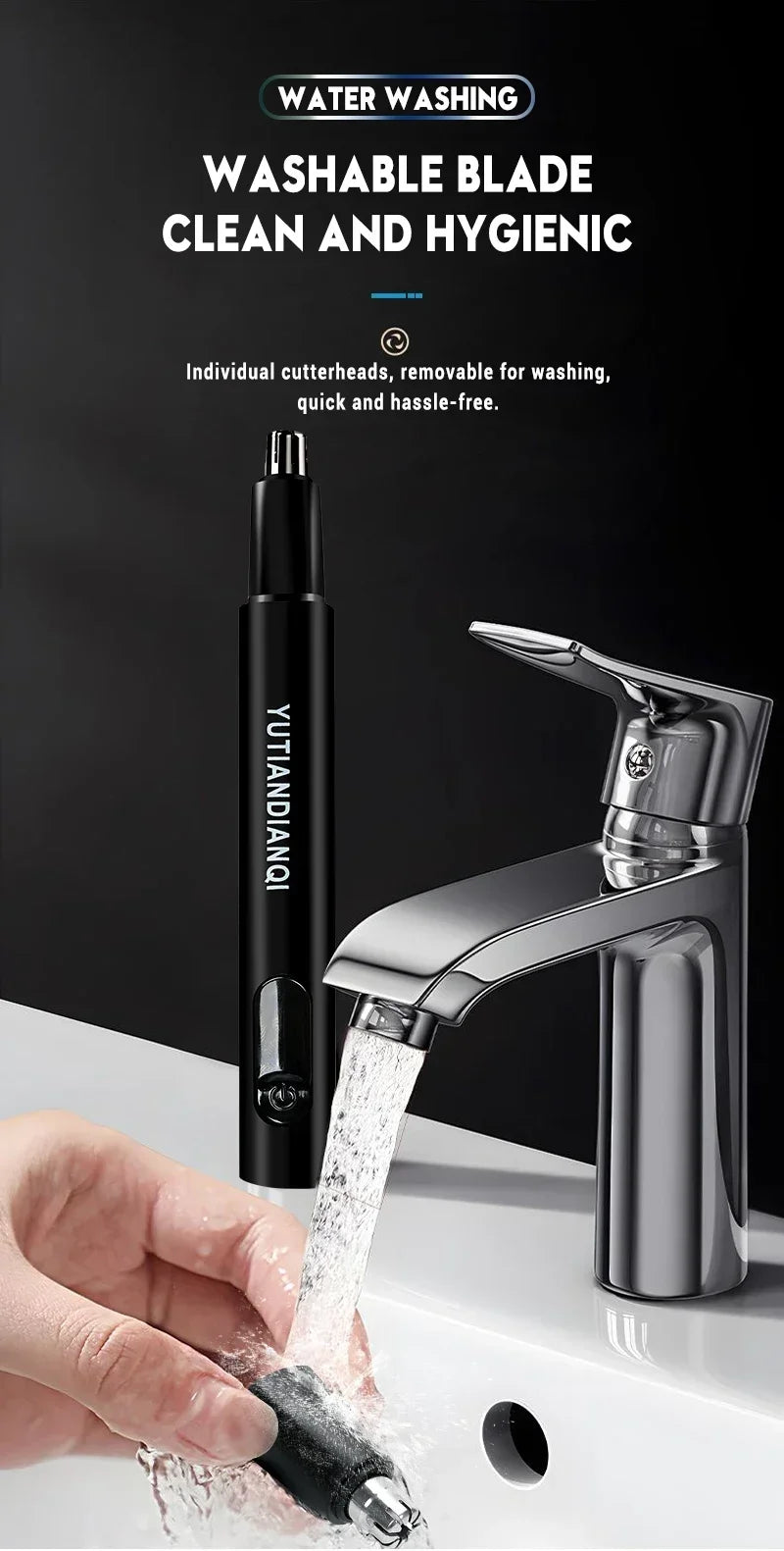 Portable Electric Nose Hair Trimmer USB charging Nose Ears Hair Eyebrow Trimmer for Men Rechargeable Painless set