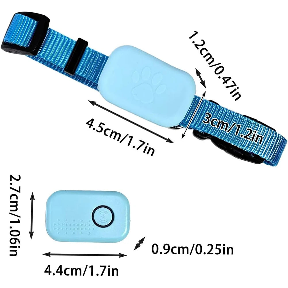 Waterproof Pet GPS Tracker - Dog & Cat Locator, with Adjustable Collar Anti Lost Dogs Real-time Tracking Device for iOS/Android