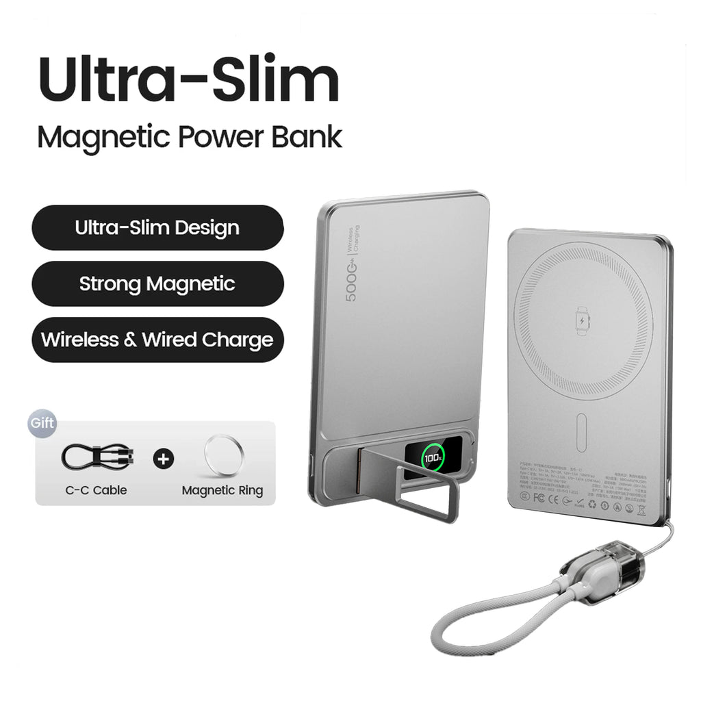 10000mAh Magnetic Power Bank for Magsafe,20W Slim Portable Wireless Charging External Battery for iPhone 17 16 15 14 13 Pro Max