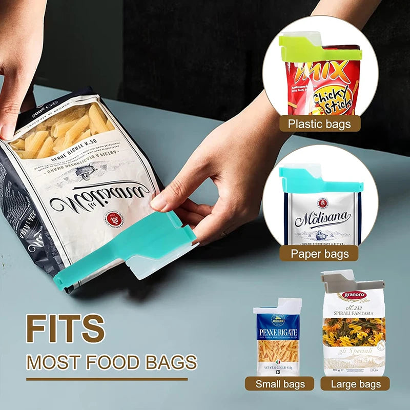 Kitchen Bag Clips For Food Storage Sealing Clips With Pour Spouts Food Sealing Plastic Cat Dog Food Storage Organizer