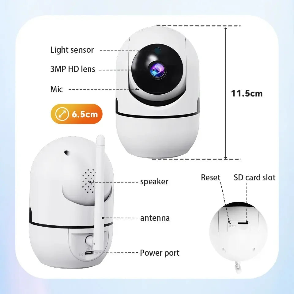 5 Inch Video Baby Monitor With Camera PTZ Zoom Babyphone Cam Security Protection Surveillance Cameras Temperature Sensor Lullaby